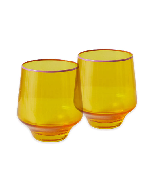 Tropical Punch Tumbler Glass 2Pc Set