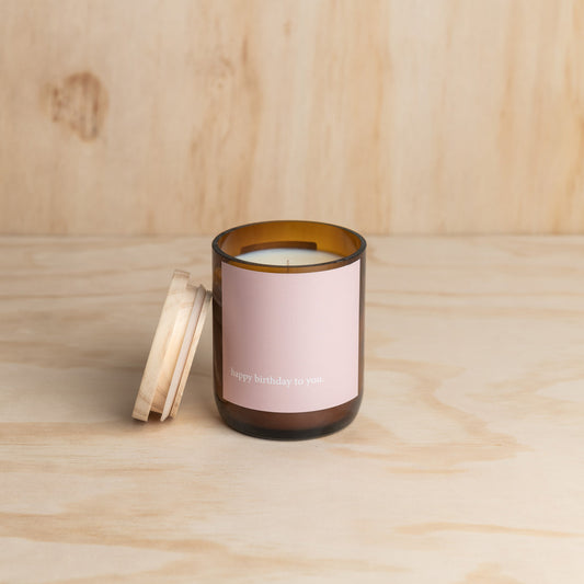 The Commonfolk Collective Happy Birthday Pink - Candle | The Ivy Plant Studio 
