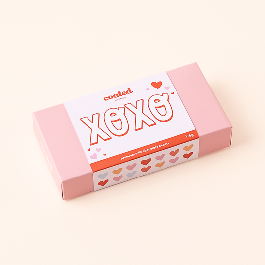 XOXO Gift Box with Milk Chocolate Hearts