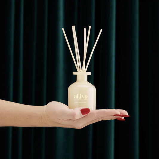 al.ive Body - Mini Reed Diffuser - Golden Wattle & Citrus | The Ivy Plant Studio 
