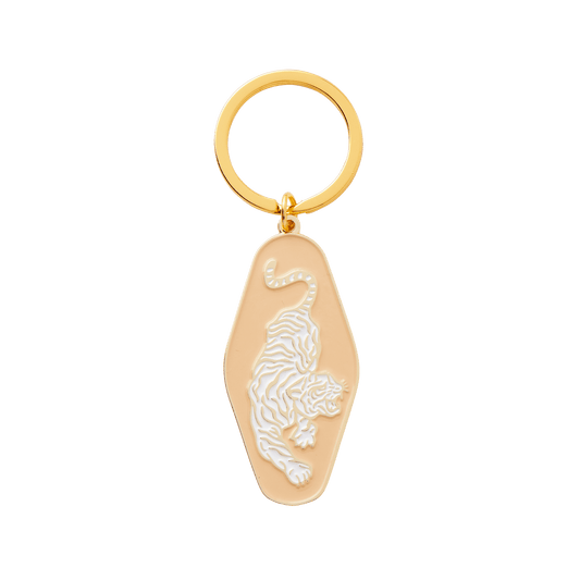 Cai & Jo Tiger Enamel Keychain | The Ivy Plant Studio 