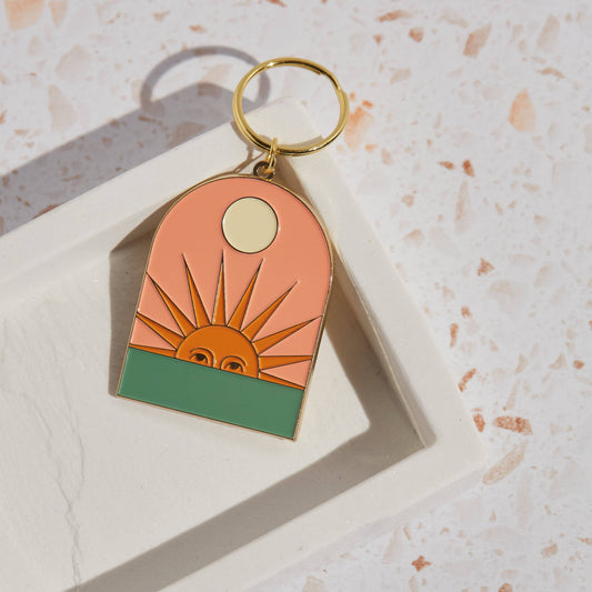 Cai & Jo Setting Sun Keychain | The Ivy Plant Studio 