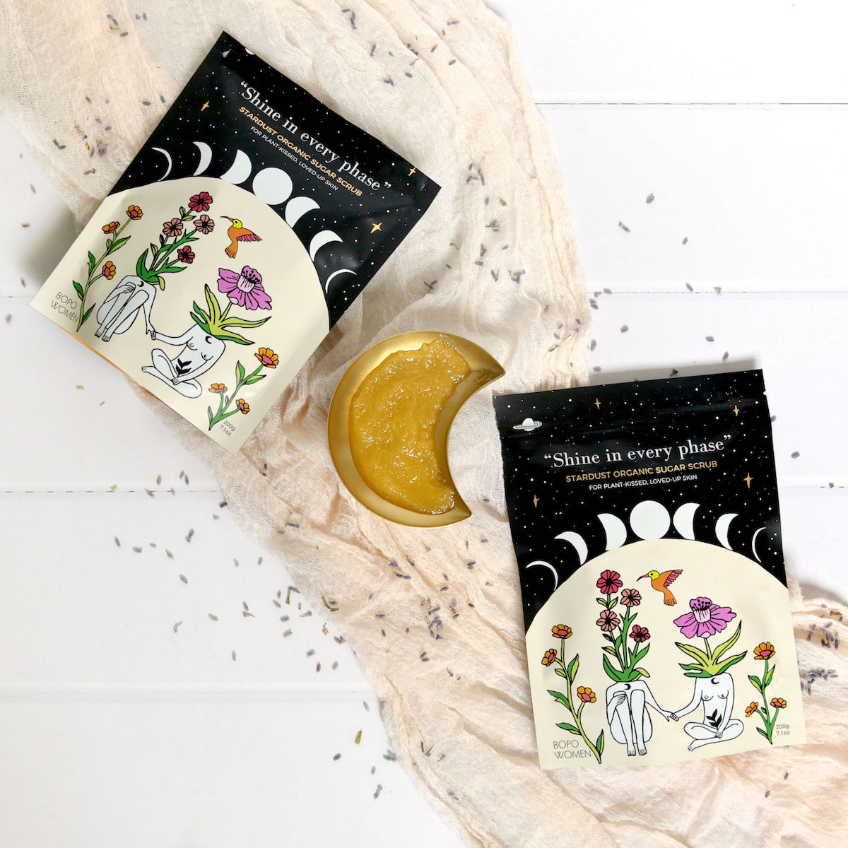 BOPO WOMAN - Stardust Organic Sugar Scrub  | The Ivy Plant Studio 
