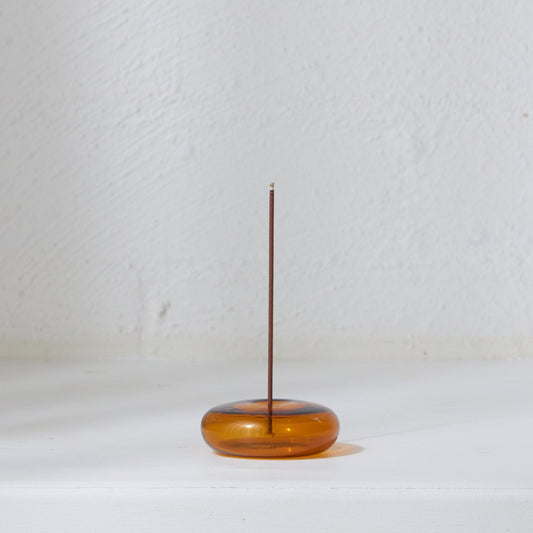 Gentle Habits Amber Glass Incense Holder - This Is incense 