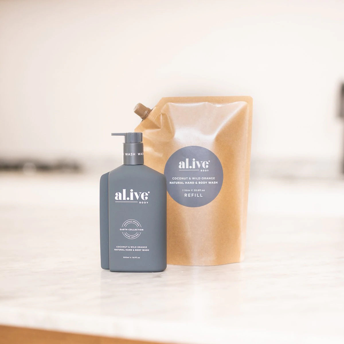alive body coconut & wild Orange Wash refill | alive body | the ivy plant studio 