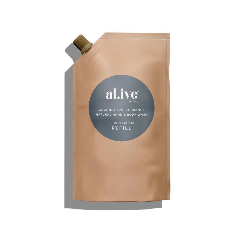 alive body coconut & wild Orange Wash refill | alive body | the ivy plant studio